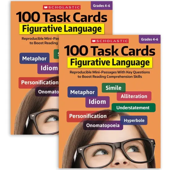 100 Task Cards: Figurative Language Activity Book, Pack of 2 {1}