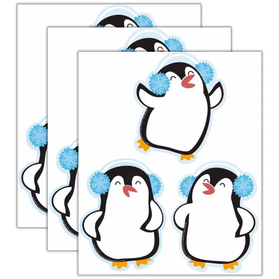 Winter Penguins Paper Cut-Outs, 36 Per Pack, 3 Packs {1}