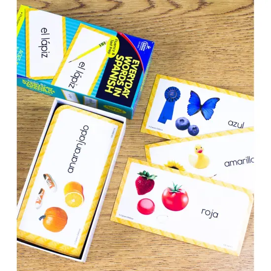 Everyday Words in Spanish: Photographic Flash Cards, Grade PK-8, 3 Packs {4}