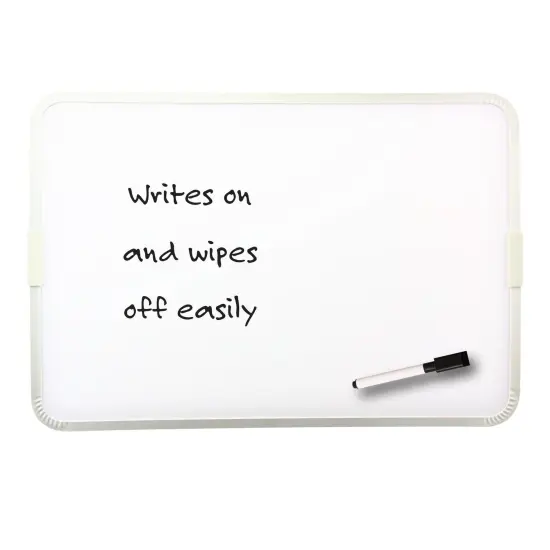 Two-Sided Aluminum Framed, Magnetic Dry Erase Board with Pen, 12" x 17.5", Pack of 3 {3}