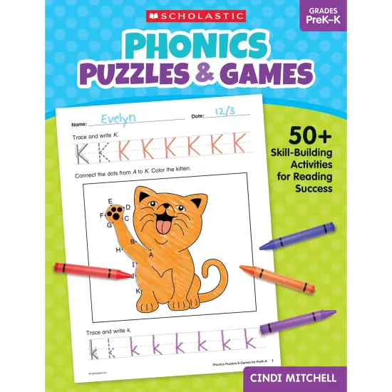 Phonics Puzzles & Games Activity Book for PreK-K {1}