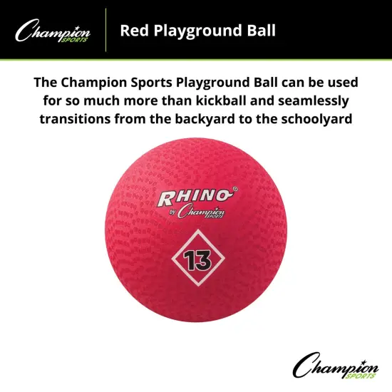 Playground Ball, 13", Red {5}