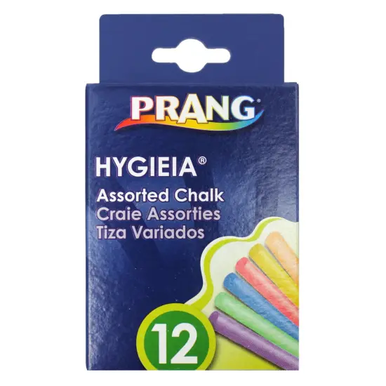 Hygieia&reg; Dustless Board Chalk, 3-1/4" x 3/8", Assorted, 12 Per Box, 24 Boxes {2}