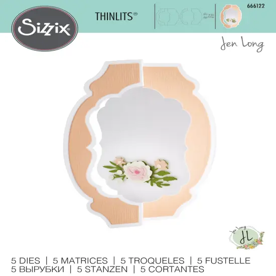 Sizzix Thinlits By Jen Long 5/Pkg-Card Label {1}