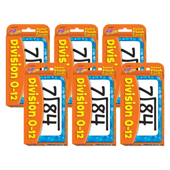 Division 0-12 Pocket Flash Cards, 6 Packs {1}