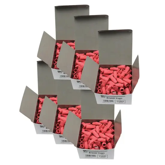 Eraser Caps, Pink, 144 Per Box, 6 Boxes {1}