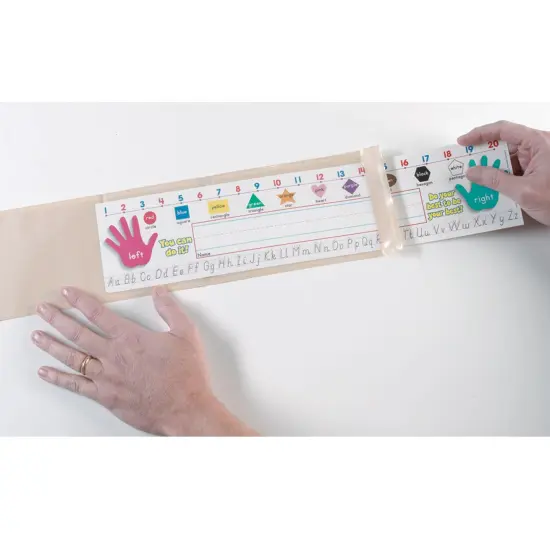 Clear View Self-Adhesive Large Name Plate Pocket 4.75" x 19", Pack of 25 {2}