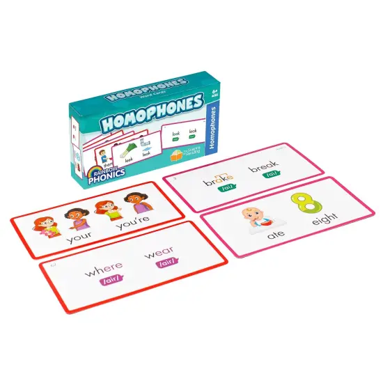 Rainbow Phonics Homophones Cards {1}