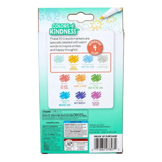 Colors of Kindness Fine Line Washable Markers, 10 Per Pack, 6 Packs {2}