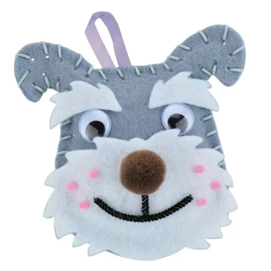 Felt Sewing Dog Kit, Schnauzer, 4.25" x 6.5" x 1", 6 Kits {4}