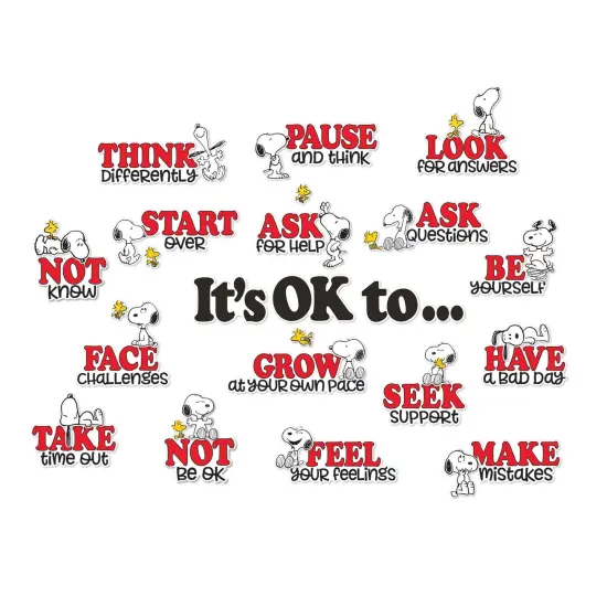 Peanuts&reg; Snoopy It's Ok to... Bulletin Board Set, 42 Pieces {1}
