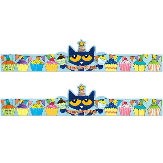 Pete the Cat Happy Birthday Crowns, 30 Per Pack, 2 Packs {1}