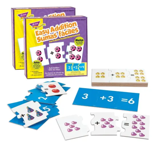Easy Addition/Sumas faciles Fun-to-Know&reg; Puzzles, Pack of 2 {1}