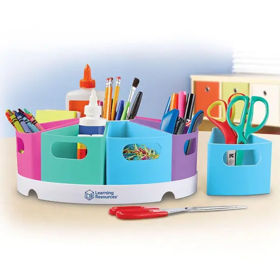 10 Piece set Art/Desk Organizer for Kids, Crayon/Homeschool Organizers and Storage Pastel {6}