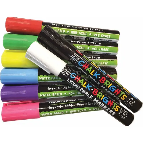 Chalk Brights Liquid Chalk Markers, 8 Per Pack, 2 Packs {3}