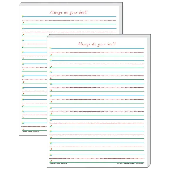Smart Start 1-2 Writing Paper: 100 Sheets Per Pack, 2 Packs {1}