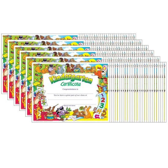 Kindergarten Certificate, 30 Per Pack, 6 Packs {1}