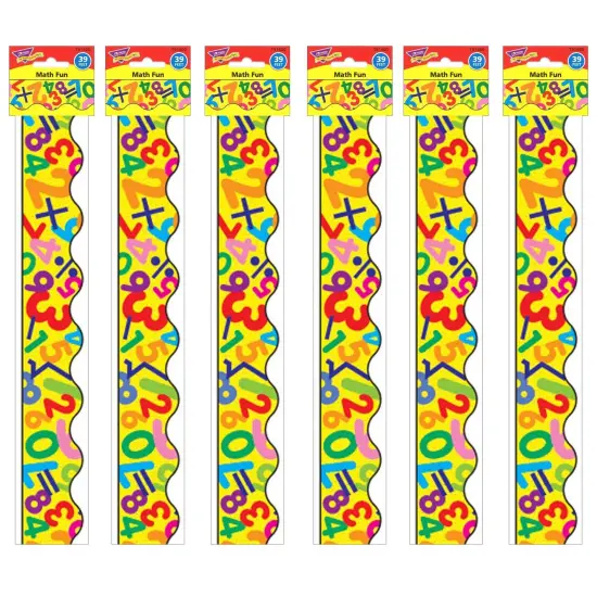 Math Fun Terrific Trimmers&reg;, 39 Feet Per Pack, 6 Packs {1}