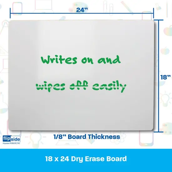 Dry Erase Board, 18" x 24", Pack of 3 {5}