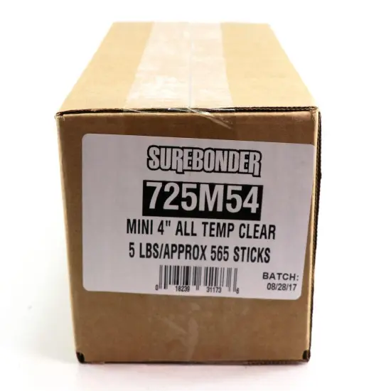 Mini Size 4" Clear Hot Glue Sticks, 5 lb Box {2}