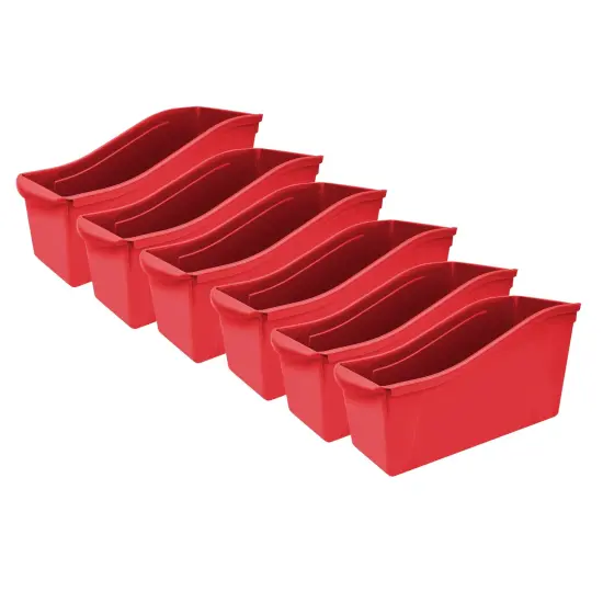 Large Book Bin, Red, Pack of 6 {1}
