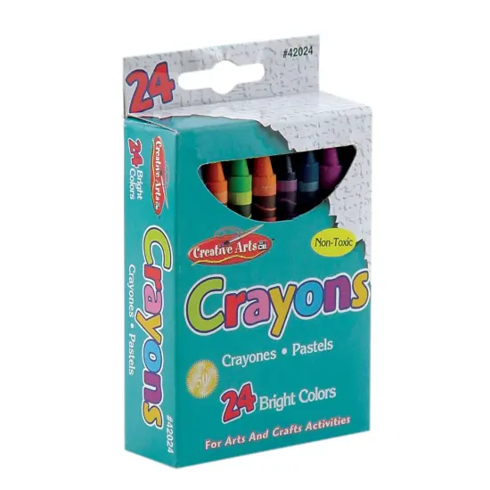 Crayons, Assorted Colors, 24 Per Box, 24 Boxes {2}