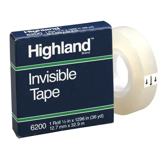 Invisible Tape, 1/2" x 1296", 12 Rolls {2}