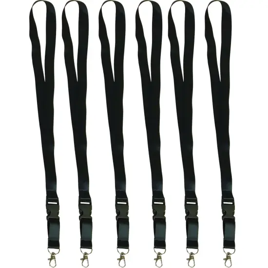 Black Lanyard, Pack of 6 {1}