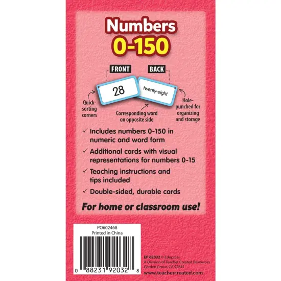 Numbers 0-150 Flash Cards {3}