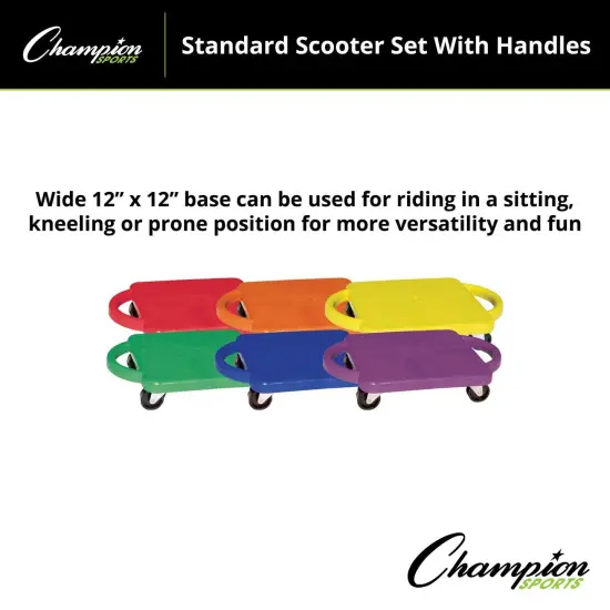 Plastic Standard Scooter Set with Handles, Set of 6 {3}