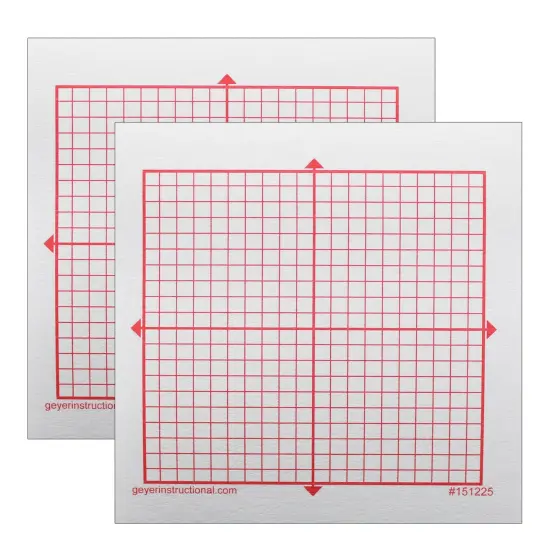 Graphing 3M Post-it&reg; Notes, XY Axis, 20 x 20 Square Grid, 4 Pads Per Pack, 2 Packs {1}