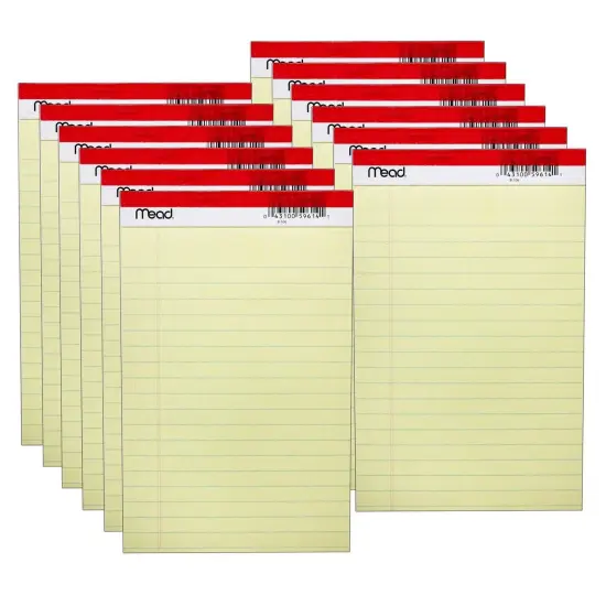 Junior Legal Pad, 5" x 8", 50 Sheets Per Pad, 12 Pads {1}