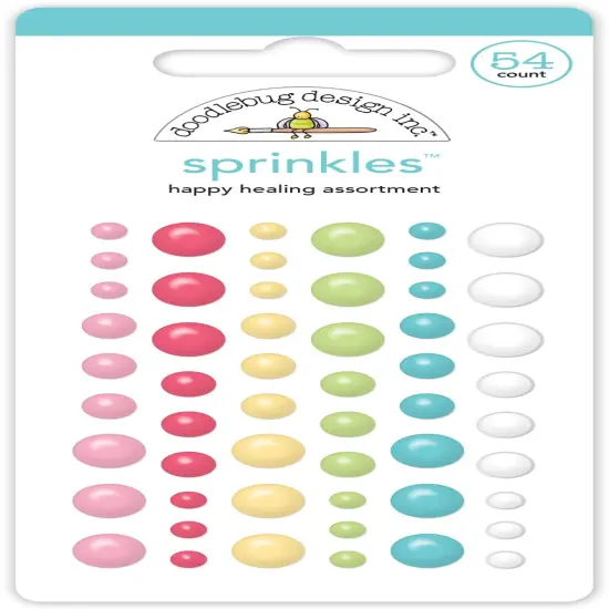 Doodlebug Sprinkles Adhesive Enamel Shapes-Happy Healing Assortment {1}