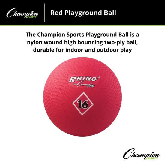 Playground Ball, 16", Red {4}