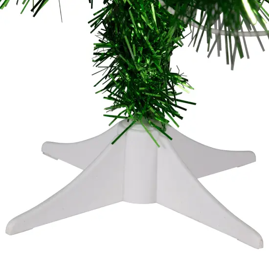 Northlight 2' Pre-Lit Paradise Lime Green Tinsel Pine Artificial Christmas Tree - Clear Lights {7}