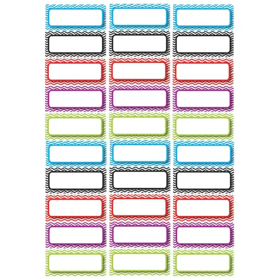 Die-Cut Magnetic Foam Color Chevron Labels/Nameplates, 30 Per Pack, 3 Packs {2}