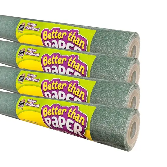 Better Than Paper&reg; Bulletin Board Roll, Vintage Chalkboard, 4-Pack {1}