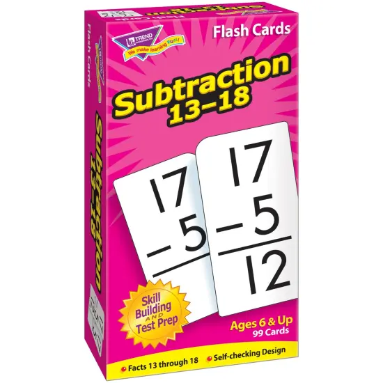 Subtraction 13-18 Skill Drill Flash Cards, 3 Packs {2}