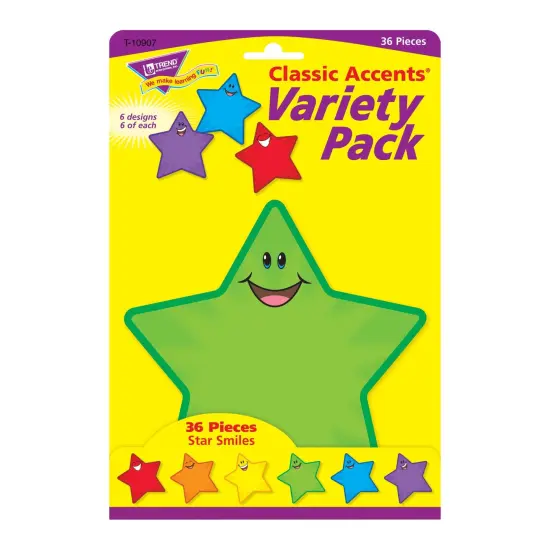 Star Smiles Classic Accents&reg; Variety Pack, 36 Per Pack, 3 Packs {2}