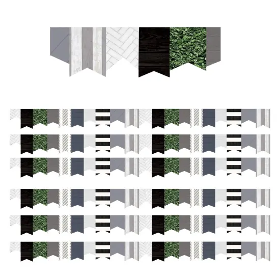 Modern Farmhouse Pennants Die-Cut Border Trim, 35 Feet, 6 Packs {1}