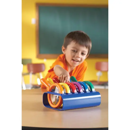 Primary Science Jumbo Magnifiers, Set of 6 with Stand {4}