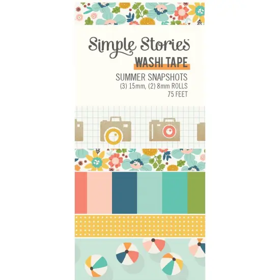 Summer Snapshots Washi Tape-5/Pkg {1}