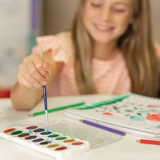 Semi-Moist Washable Watercolor Set, 16 Colors, 6 Sets {4}