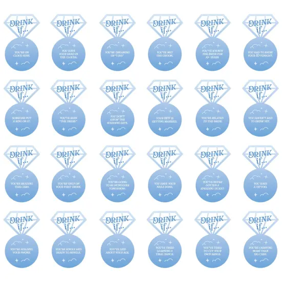 Big Dot of Happiness Drink If Game - On Cloud 9 - Bridal or Bachelorette Party Game - 24 Count {3}
