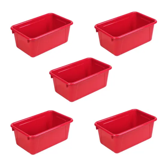 Small Cubby Bin, Red, Pack of 5 {1}