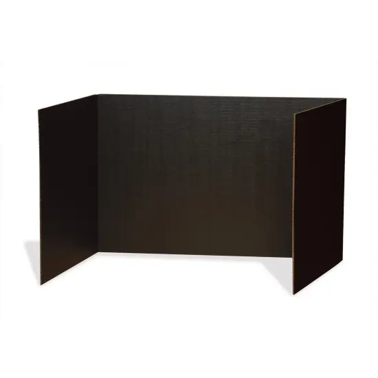 Privacy Boards, Black, 48" x 16", 4 Per Pack, 2 Packs {2}