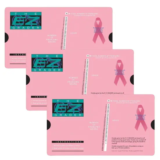 Breast Cancer Pink E-Z Grader, Pack of 3 {1}