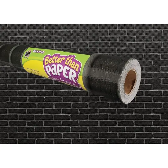 Black Brick Better Than Paper Bulletin Board Roll, 4' x 12', Pack of 4 {2}