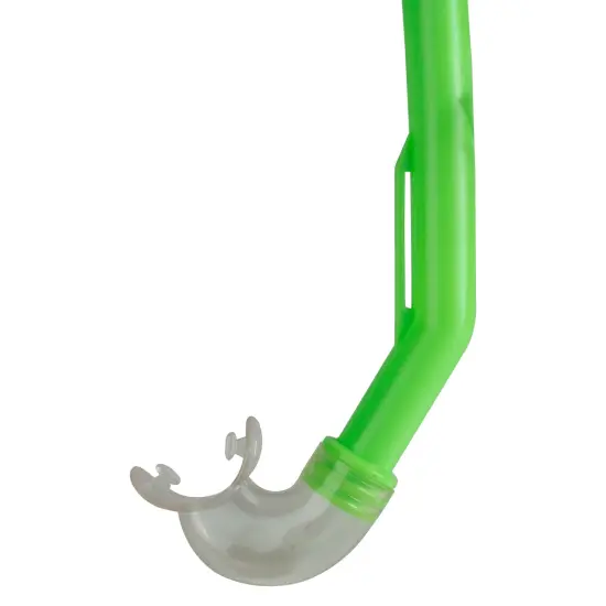 Swim Central 13" Green and Clear Swimming Pool Youth Size Snorkel Accessory {4}