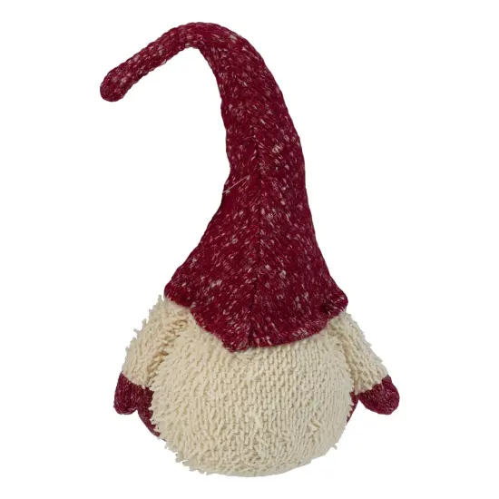 Northlight Chubby Smiling Gnome Plush Christmas Figure - 17" - Ivory and Red {5}